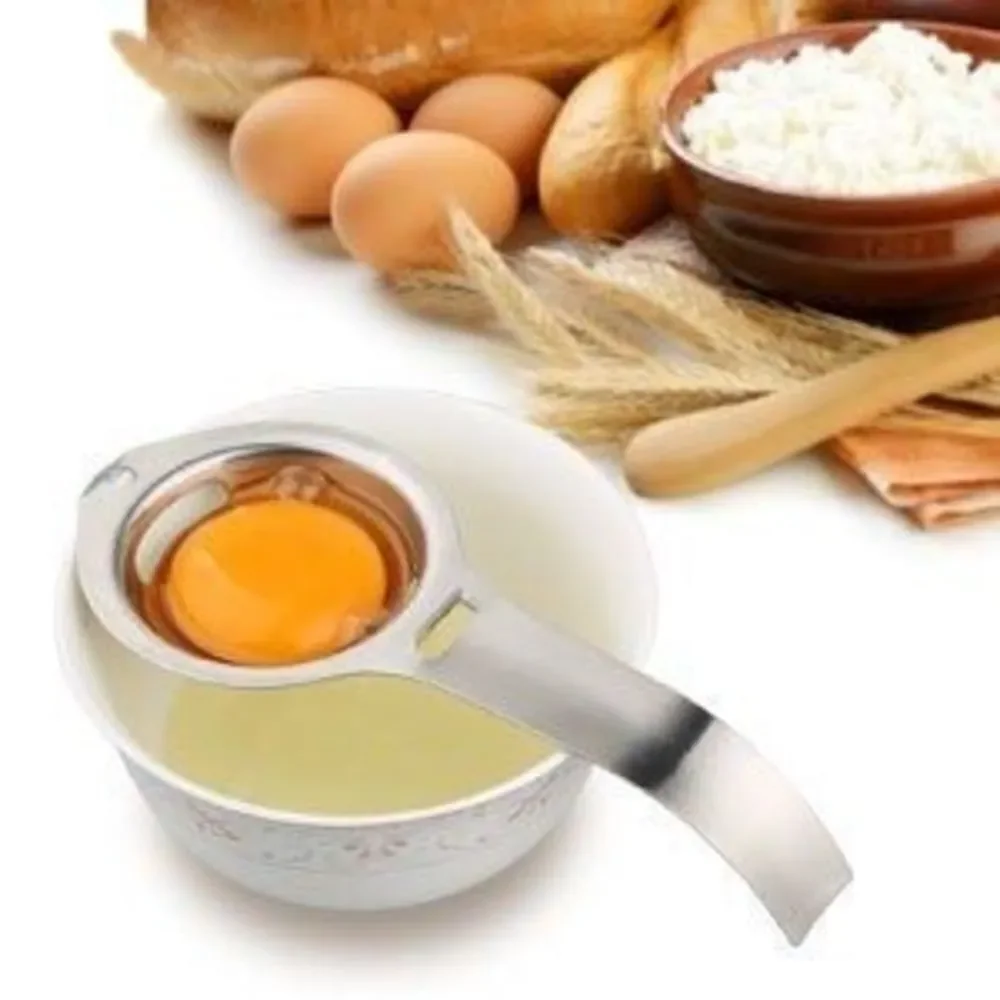 2‎ Pcs Stainless Steel Egg Separator Egg White Yolk Filter Sieve Kitchen Gadget